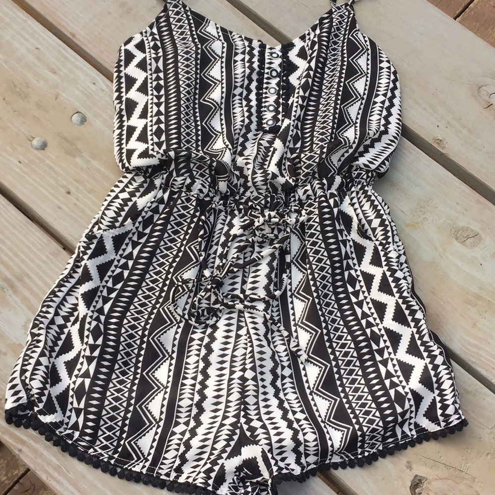 Black and White Romper